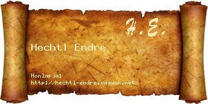 Hechtl Endre névjegykártya